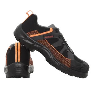 KARAM FS210 safety shoes black orange Flyknit fiber toe