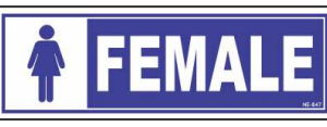 Female Toilet Sign Board by Safe Cure with female washroom symbol