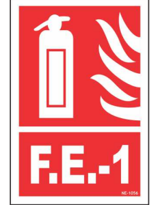 Fire Extinguisher FE-1 Identification Sign by Safe Cure