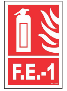 Fire Extinguisher FE-1 Identification Sign by Safe Cure
