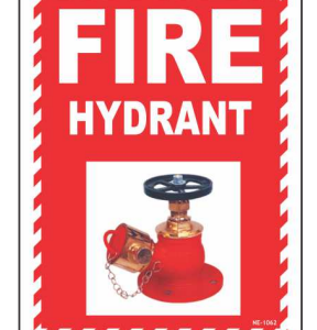 Fire Hydrant Identification Sign with equipment image by Safe Cure