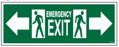 Safe Cure Emergency Exit Both Directions Sign 400 × 150 mm