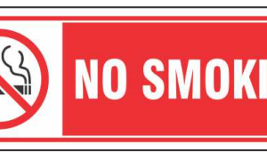 Safe Cure No Smoking Sign Board with crossed-out cigarette symbol